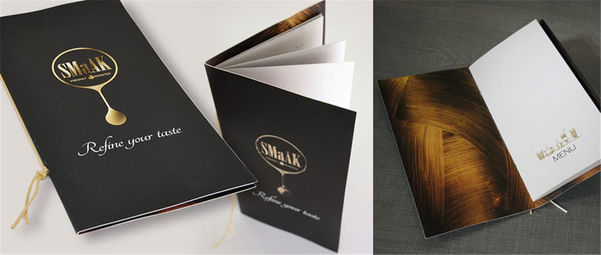 SMaAK menu design & printing